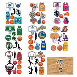 Kit Topper Alimentaire à Gâteau Personnalisé – Thème Basket-ball