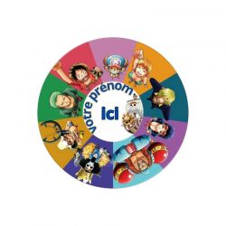 Disque à Gâteau ou Kit Topper Personnalisé One Piece – Impression Alimentaire Manga pour Décoration de Gâteau Anniversaire