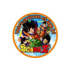 Disque à Gâteau ou Kit Topper Personnalisé Dragon Ball Z – Impression Alimentaire Personnalisée pour Gâteau d’Anniversaire
