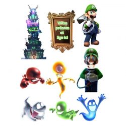 Disque à Gâteau ou Topper Personnalisé Mario Bros, Luigi, Peach, Bowser – Impression Alimentaire Personnalisée