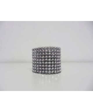 Bande de strass argent 4,5 cm de haut 