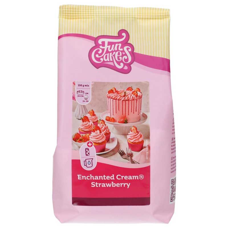 Préparation pour Crème Enchantée saveur fraise FunCakes 450 g
