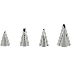 Set de 4 douilles à volants Wilton n°86, 100, 102 et 125