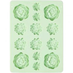 Moule en silicone Succulentes Wilton – Décorations plantes grasses pour gâteaux et cupcakes