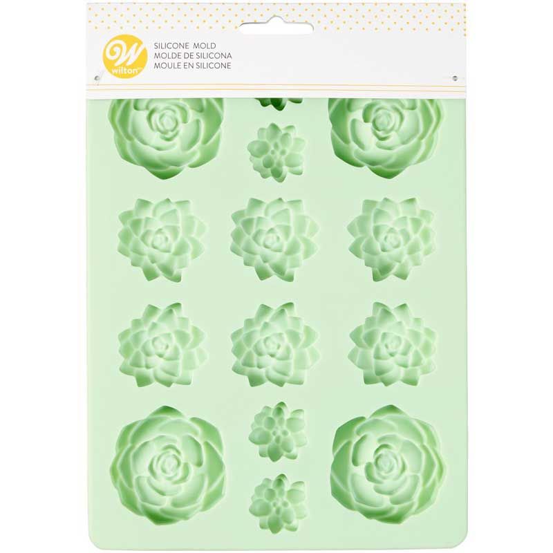 Moule en silicone Succulentes Wilton – Décorations plantes grasses pour gâteaux et cupcakes