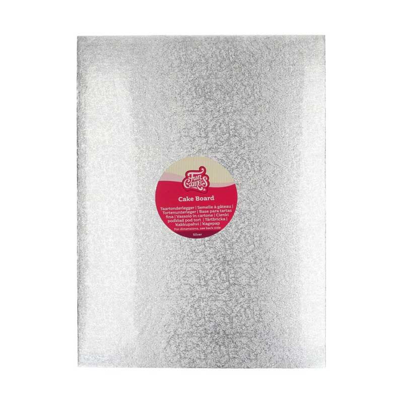 FunCakes Cake Board Rectangulaire 40 x 30 cm – Plateau à gâteau rigide réutilisable