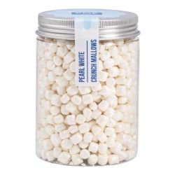 Crunch Mallows Blanc Nacré – Mini Guimauves Croustillantes pour Décoration de Gâteaux, Cupcakes et Pâtisseries
