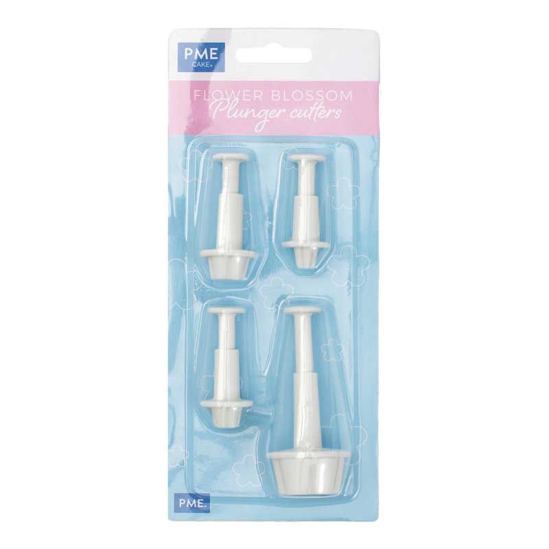 Emporte-pièces à piston Fleur de Cerisier Blossom – Lot de 4 découpoirs floraux pour pâte à sucre