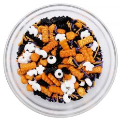 Halloween Sprinkles PME – Panique à la Citrouille 136 g | Décorations en sucre Halloween pour cupcakes, biscuits et gâteaux