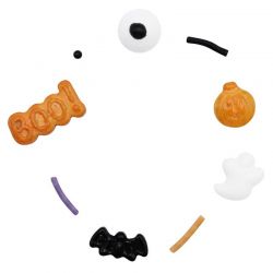 Halloween Sprinkles PME – Panique à la Citrouille 136 g | Décorations en sucre Halloween pour cupcakes, biscuits et gâteaux