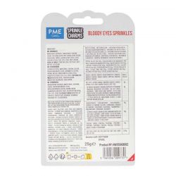 Sprinkle Charms Halloween PME – Yeux Sanglants Comestibles 25 g pour Cupcakes, Cookies et Gâteaux