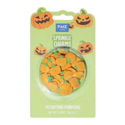 Sprinkle Charms décoratifs Halloween PME – Citrouilles en sucre 25 g pour cupcakes, biscuits et gâteaux