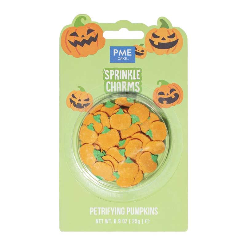 Sprinkle Charms décoratifs Halloween PME – Citrouilles en sucre 25 g pour cupcakes, biscuits et gâteaux