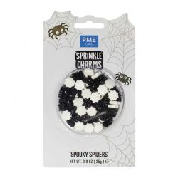 Sprinkle Charms décoratifs Halloween PME – Araignées noires & blanches 25 g