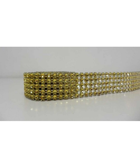 Bande de strass or 2,5 cm de haut Bande de strass or 2,5 cm de haut