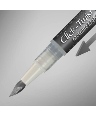 Click-Twist Brush Métalliques Argent clair Rainbow Dust