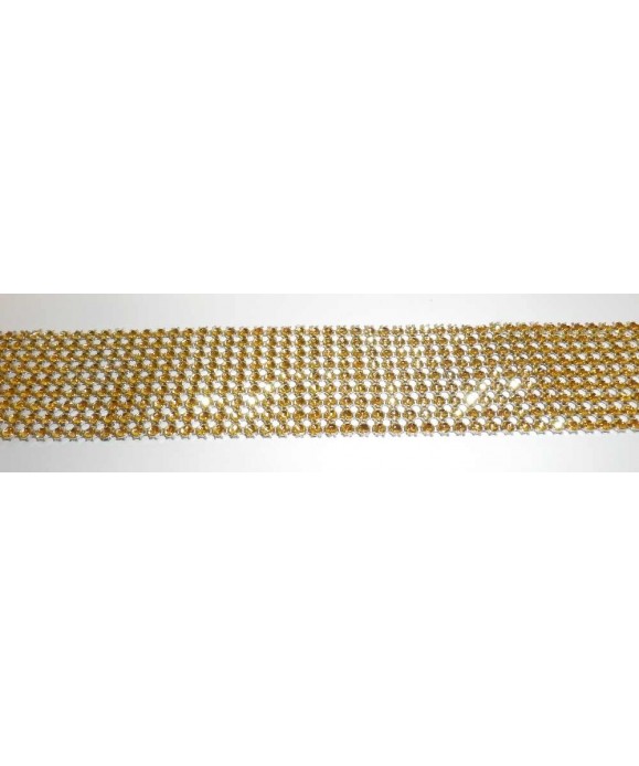 Bande de strass or 4,5 cm de haut Bande de strass or 4,5 cm de haut