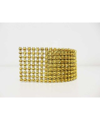 Bande de strass or 4,5 cm de haut 