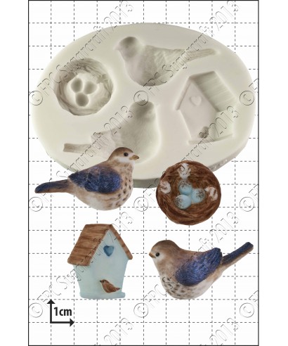 Moule Silicone Oisillons FPC Sugarcraft Moule Silicone Oisillons FPC Sugarcraft