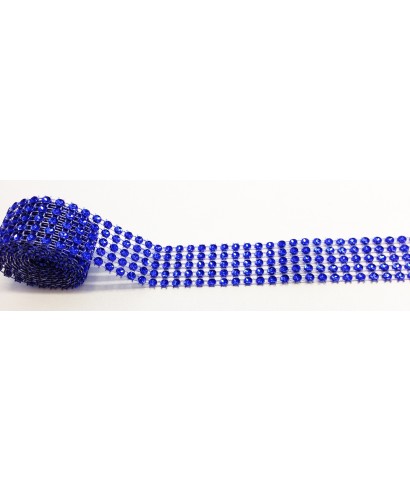 Bande de strass Bleu 2,5 cm de haut