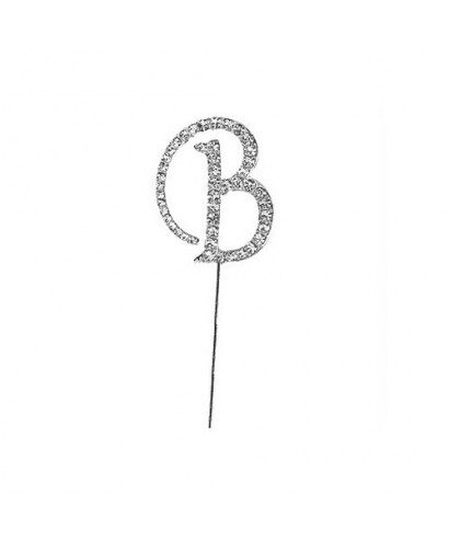 Lettre B en Diamant et Strass pour gâteaux Lettre B en Diamant et Strass pour gâteaux