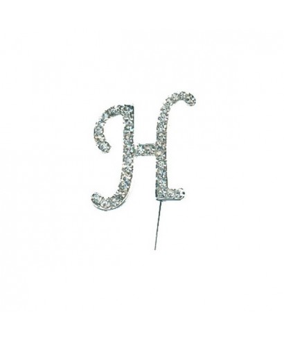 Lettre H en Diamant et Strass pour gâteaux Lettre H en Diamant et Strass pour gâteaux
