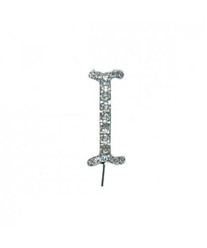 Lettre I en Diamant et Strass pour gâteaux Lettre I en Diamant et Strass pour gâteaux