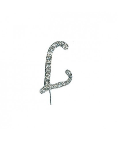 Lettre L en Diamant et Strass pour gâteaux Lettre L en Diamant et Strass pour gâteaux