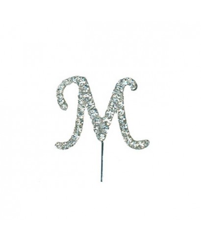 Lettre M en Diamant et Strass pour gâteaux Lettre M en Diamant et Strass pour gâteaux