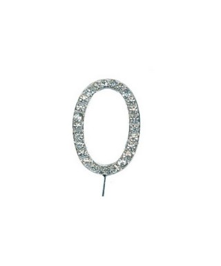 Lettre O en Diamant et Strass pour gâteaux