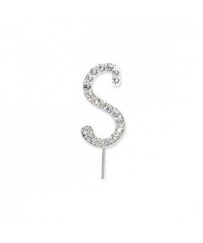 Lettre S en Diamant et Strass pour gâteaux Lettre S en Diamant et Strass pour gâteaux