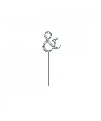 Lettre & en Diamant et Strass pour gâteaux Lettre & en Diamant et Strass pour gâteaux