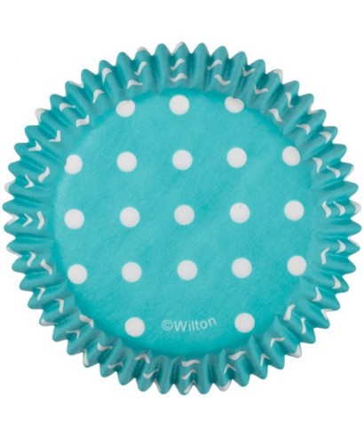 Caissette cupcake Bleu à pois pk/75 Wilton Caissette cupcake Bleu à pois pk/75 Wilton