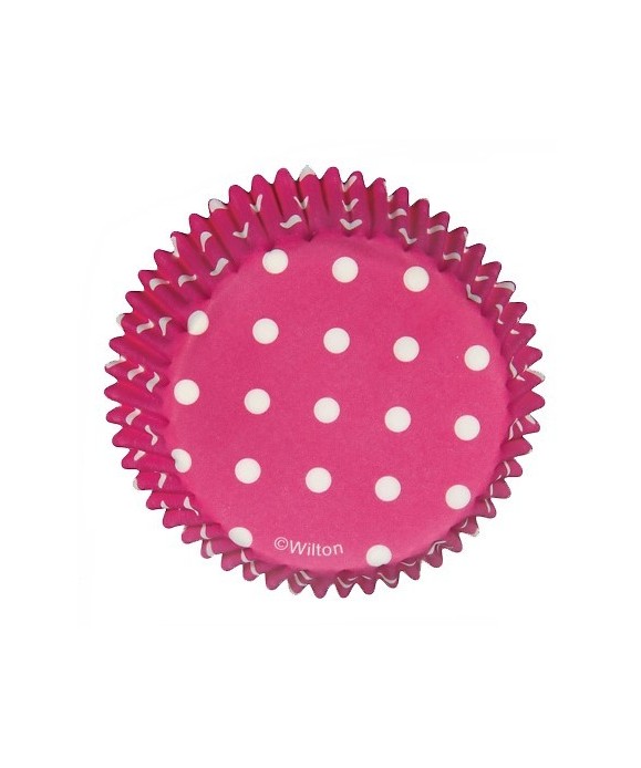 Caissette cupcake Rose à pois pk/75 Wilton Caissette cupcake Rose à pois pk/75 Wilton