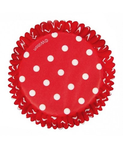 Caissette cupcake Rouge à pois pk/75 Wilton Caissette cupcake Rouge à pois pk/75 Wilton