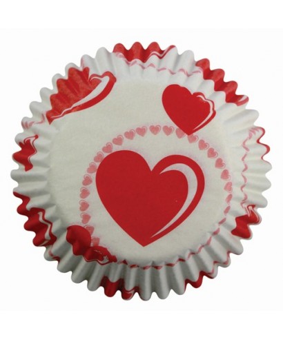Caissettes à Cupcake cœurs rouges pk/60 PME Caissettes à Cupcake cœurs rouges pk/60 PME
