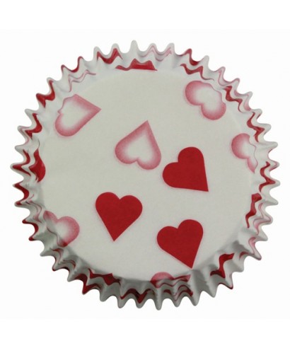 Caissettes à Cupcake petits cœurs rouges pk/60 PME Caissettes à Cupcake petits cœurs rouges pk/60 PME