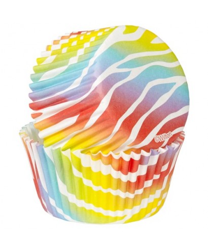 Caissettes cupcake Zèbrures Multicolores x 75 Wilton Caissettes cupcake Zèbrures Multicolores x 75 Wilton