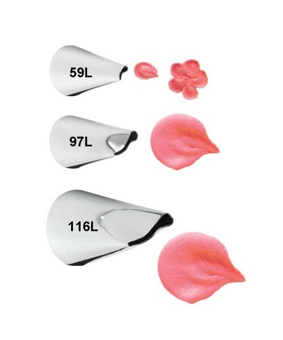 Douille de décoration de gauchère set - Petal 59/97/116* Wilton Douille de décoration de gauchère set - Petal 59/97/116* Wilton