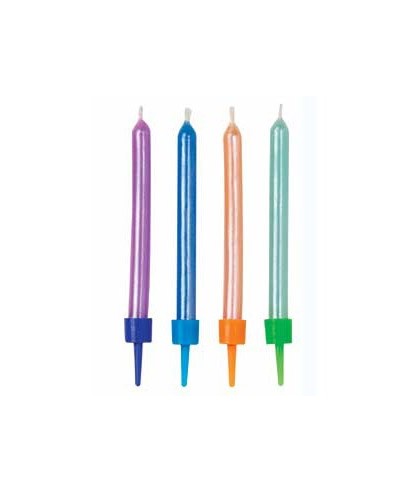 Bougies nacrées Multicolor set/10 Wilton