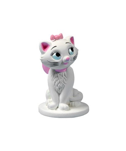 Figurine en carton Marie les Aristochats tenant un Grand Arc Rose