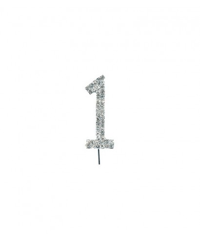 Chiffre 1 en Diamant et Strass pour gâteaux Chiffre 1 en Diamant et Strass pour gâteaux
