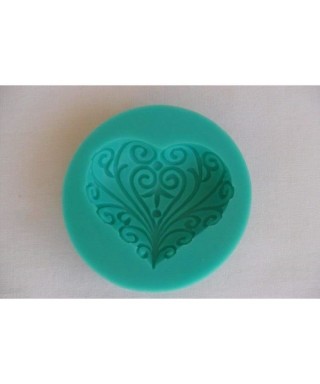 Moule silicone coeur arabesque