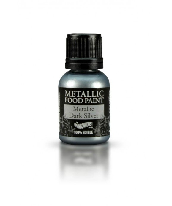 Peinture métallique Argent Foncé 25ml Rainbow Dust Peinture métallique Argent Foncé 25ml Rainbow Dust