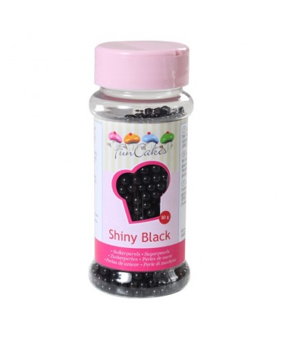 Perle de Sucre Noir Brillant 80 gr FunCakes Perle de Sucre Noir Brillant 80 gr FunCakes
