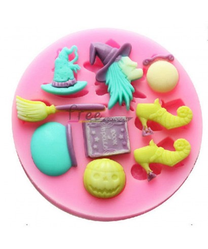 Moule Silicone Halloween sorcière Moule Silicone Halloween sorcière