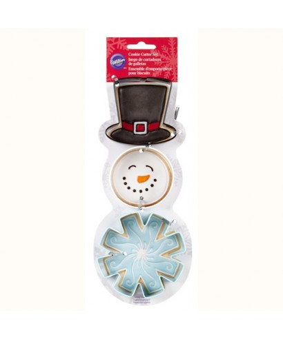 Emporte-pièce métal Bonhomme de neige set/3 Wilton Emporte-pièce métal Bonhomme de neige set/3 Wilton