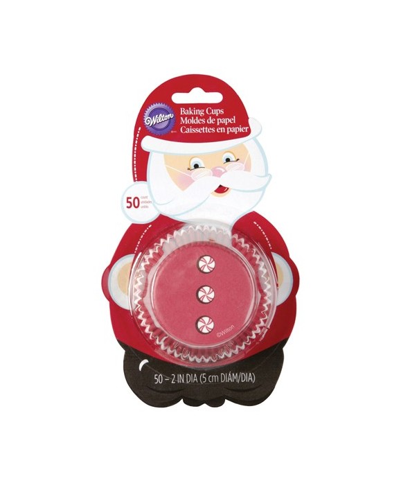 Caissette cupcake rouge Père Noël (x 50)