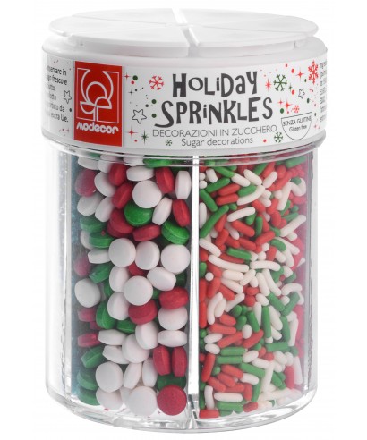 Boite de 6 Sprinkles Noël Modecor Boite de 6 Sprinkles Noël Modecor