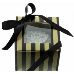 Boîte Chic pour Un Cupcakes Or et Noir